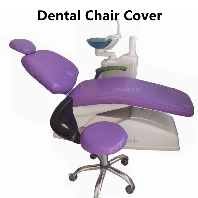 치과 유닛 의자 커버 시트 슬리브, 의자 부품 보호대, 치과 의사 의자 쿠션, Pu 가죽 방수, 밝은 보라색